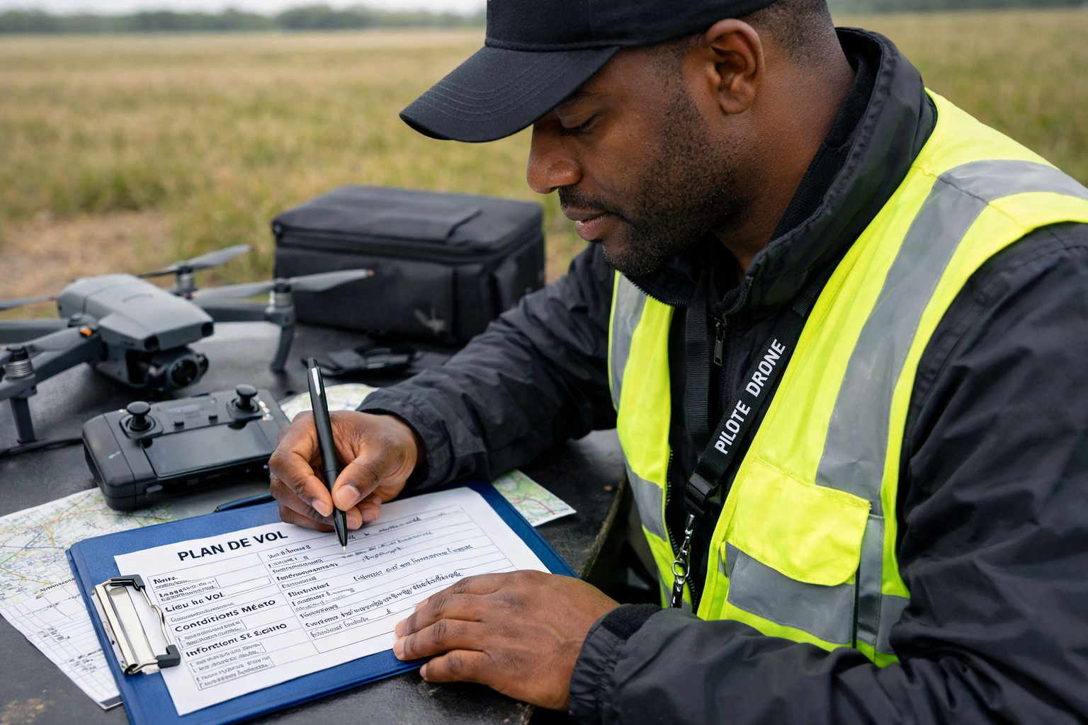 Préparation de vol drone